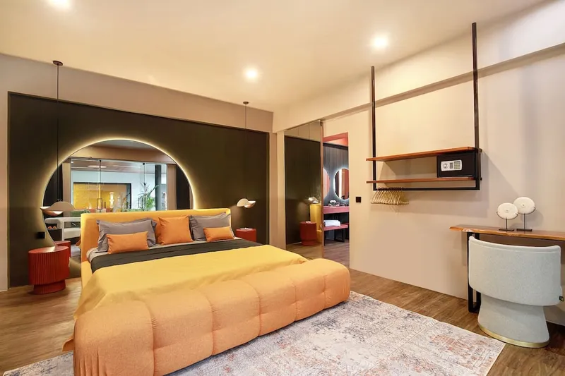 Expansive master bedroom with a private en-suite bathroom.